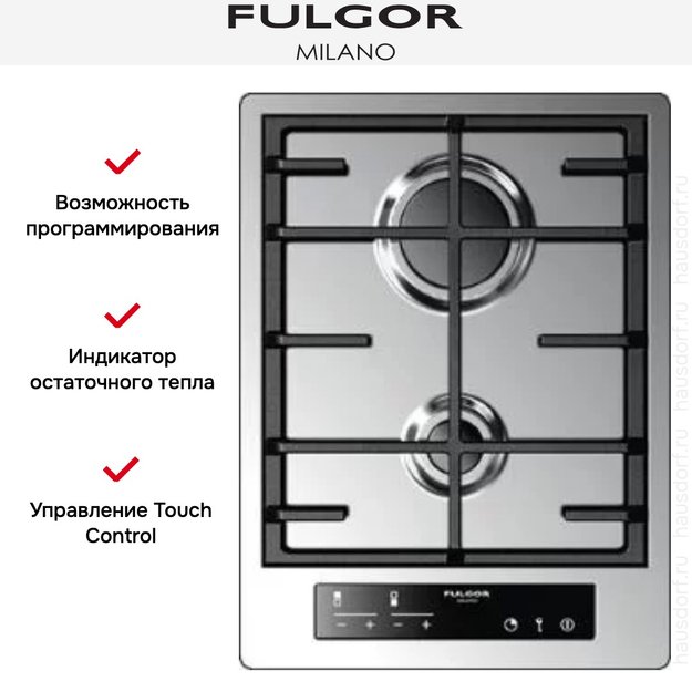 Варочная панель Fulgor Milano CPH 402 G TC X (фото 3) Варочная панель Fulgor Milano CPH 402 G TC X (preview 3)
