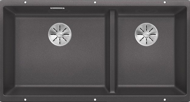 Мойка BLANCO SUBLINE 480/320-U Silgranit темная скала (preview 1)