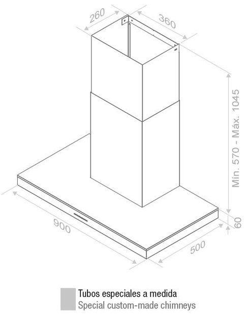 Вытяжка Pando P-417/90 IX 1250 ECO (preview 5)