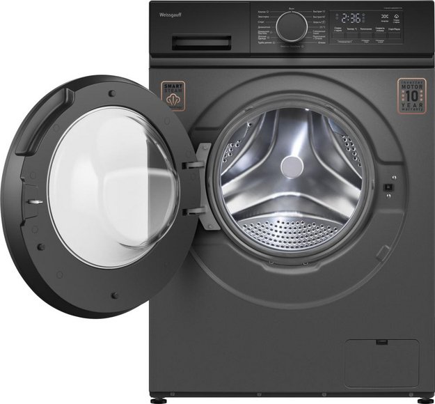 Стиральная машина Weissgauff WM 601411 Inverter Steam Grey (preview 2)