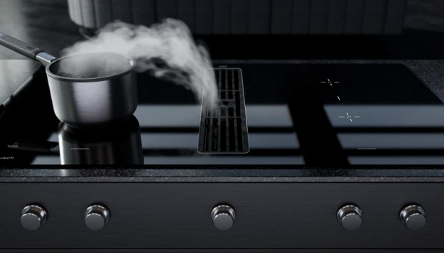 Индукционная варочная поверхность с вытяжкой Kuppersbusch KMI 12850.0 SR-S Black Chrome (preview 3)