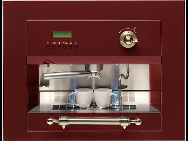 Встраиваемая кофемашина Ilve ES-645C Burgundy (ручки латунь) (фото 1) Встраиваемая кофемашина Ilve ES-645C Burgundy (ручки латунь) (preview 1)