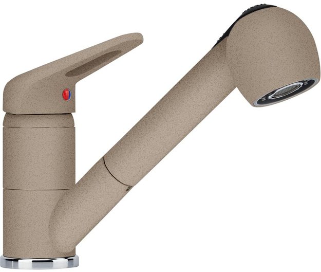 Смеситель Franke Novara Plus с выдвижным шлангом миндаль (фото 1) Смеситель Franke Novara Plus с выдвижным шлангом миндаль (preview 1)