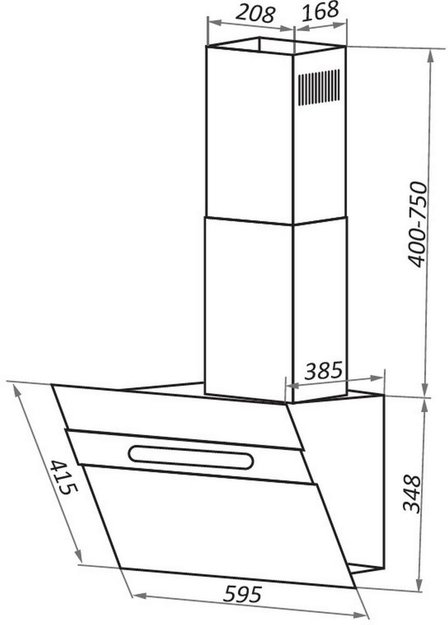 Кухонная вытяжка MAUNFELD Moon 60 белый\вставка сатин (preview 20)