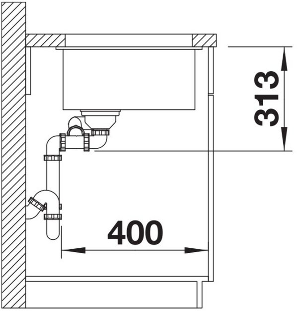 Мойка BLANCO SUBLINE 340/160-U Silgranit алюметаллик, чаша слева (preview 5)