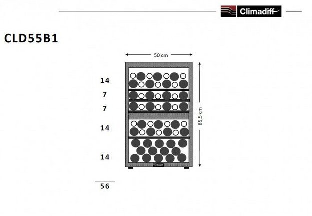 Винный шкаф Climadiff CLD55B1 (фото 4) Винный шкаф Climadiff CLD55B1 (preview 4)