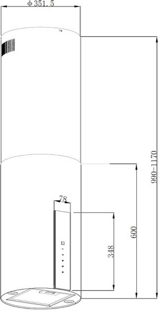 Вытяжка Korting KHA 35808 DX Cylinder (preview 2)