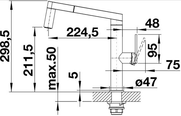 Смеситель Blanco PANERA-S 521547 нержавеющая сталь (preview 9)