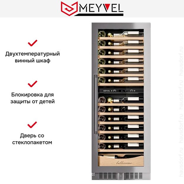Винный шкаф Meyvel MV95-KST2 Узкий (Slim) (preview 8)