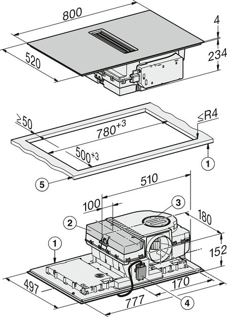 Варочная панель со встроенной вытяжкой Miele KMDA 7676 FL-U (preview 5)
