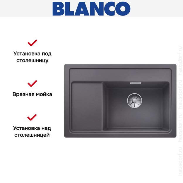 Мойка Blanco ZENAR XL 6 S Compact чаша справа, доска стекло клапан-автомат InFino® темная скала (фото 3) Мойка Blanco ZENAR XL 6 S Compact чаша справа, доска стекло клапан-автомат InFino® темная скала (preview 3)