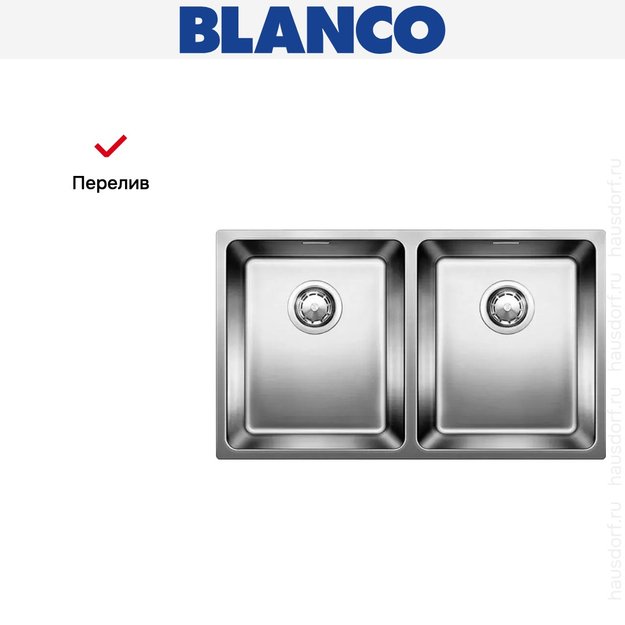 Мойка Blanco ANDANO 340/340-IF нержавеющая сталь полированная (preview 6)