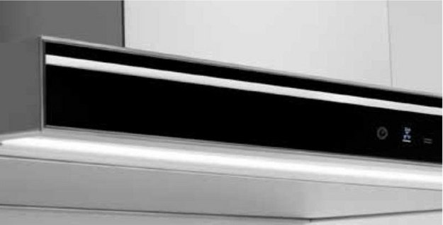 Вытяжка Falmec SILENCE LUMINA NRS 90 INOX VETRO NERO (800) (preview 3)