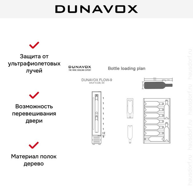 Встраиваемый винный шкаф Dunavox DAUF-9.22C (preview 3)