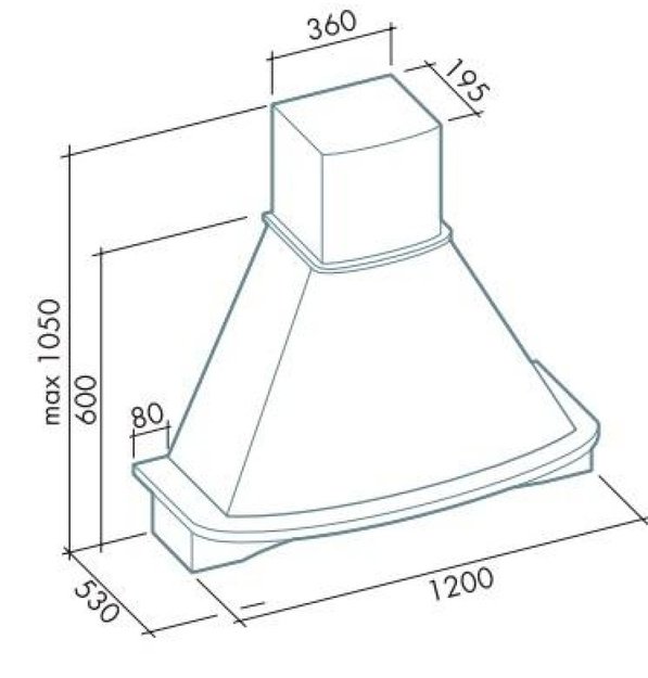 Вытяжка Falmec Mimosa 120 (600) S орех (фото 3) Вытяжка Falmec Mimosa 120 (600) S орех (preview 3)