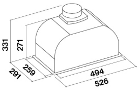 Встраиваемая вытяжка Falmec GRUPPO INCASSO PLUS 50 WH (preview 2)