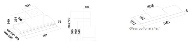 Встраиваемая вытяжка Falmec VIRGOLA NO-DROP TOUCH 60 BLACK (preview 7)