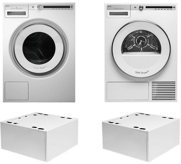 Asko Logic 19 (стиральная машина W4086C.W/3 + сушильная машина T408HD.W + напольный ящик HPS5323W (2 шт)) (preview 1)