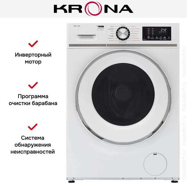 Стиральная машина KRONA ITTER OPTI WHITE 1200 8/4K WDM (preview 16)