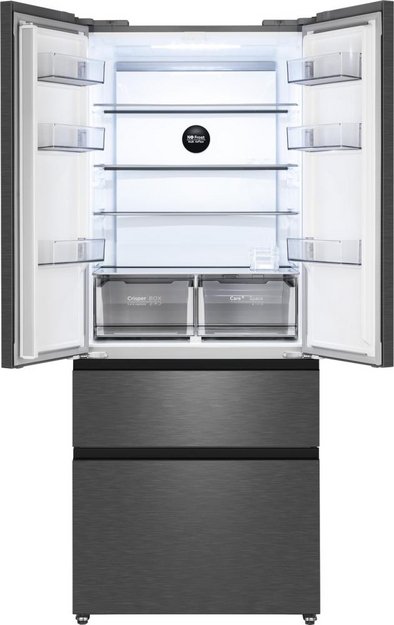 Отдельностоящий холодильник Weissgauff WFD 450 Built-in Inverter NoFrost Dark Inox (preview 2)