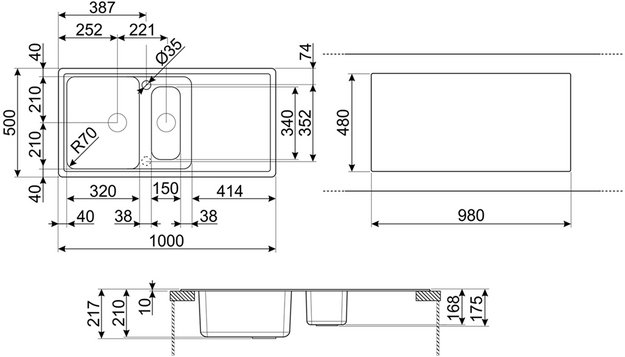Мойка Smeg LZ102B (preview 2)