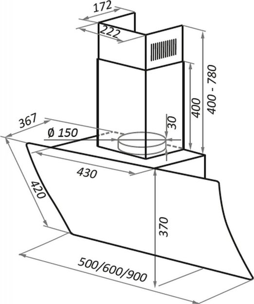 Кухонная вытяжка MAUNFELD Sky Star Chef 50 черный (preview 19)