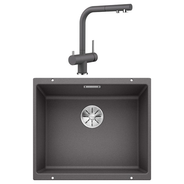 Blanco (мойка SUBLINE 500-U SILGRANIT + FONTAS-S II SILGRANIT темная скала) (preview 1)