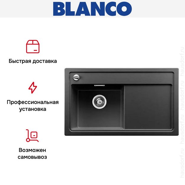 Мойка Blanco Zenar 45 S крыло справа антрацит (preview 9)