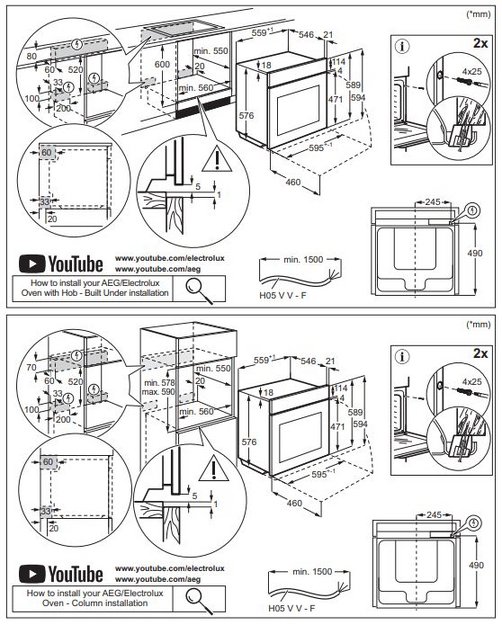 Духовой шкаф AEG OA5CB531AB (preview 6)
