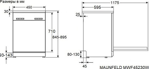 Посудомоечная машина Maunfeld MWF45230W (preview 13)