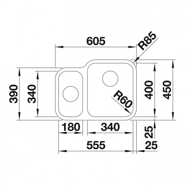 Мойка Blanco SUPRA 340/180-U клапан-автомат, чаша справа полированная нержавеющая сталь (фото 3) Мойка Blanco SUPRA 340/180-U клапан-автомат, чаша справа полированная нержавеющая сталь (preview 3)