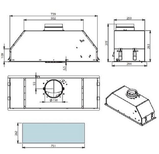 Встраиваемая вытяжка Falmec GRUPPO INCASSO VISION 70 (preview 5)