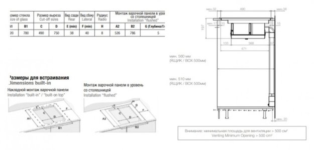 Варочная панель с вытяжкой Pando E-390/78 V.1130 ECO PLUS + DIFUSOR LAT (фото 4) Варочная панель с вытяжкой Pando E-390/78 V.1130 ECO PLUS + DIFUSOR LAT (preview 4)