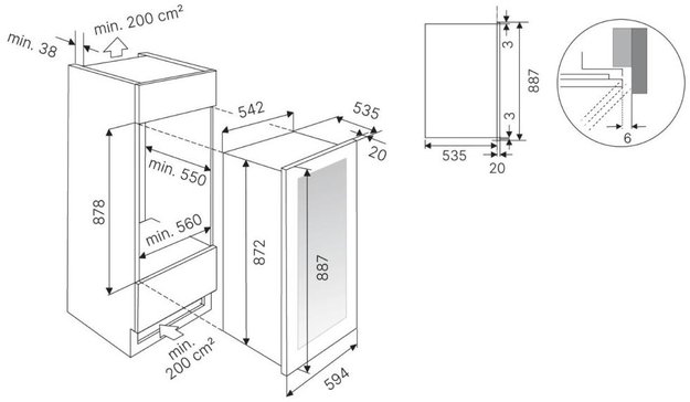 Встраиваемый винный шкаф Kuppersbusch FWK 2852.0 S (preview 2)
