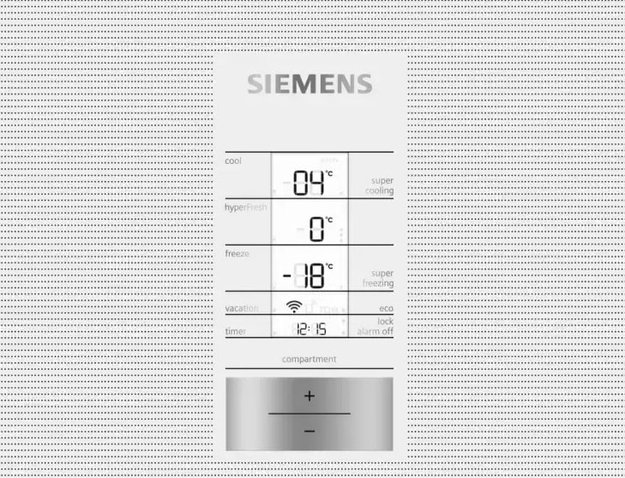 Отдельностоящий холодильник с нижней морозильной камерой SIEMENS KG49NSW2AR (preview 3)