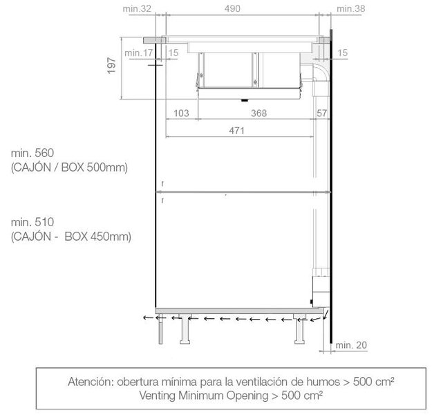 Варочная панель с вытяжкой Pando E-390/78 V.1130 ECO PLUS + DIFUSOR LAT (фото 7) Варочная панель с вытяжкой Pando E-390/78 V.1130 ECO PLUS + DIFUSOR LAT (preview 7)