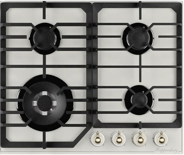 Газовая варочная панель Kuppersberg FG 601 W Silver (preview 1)