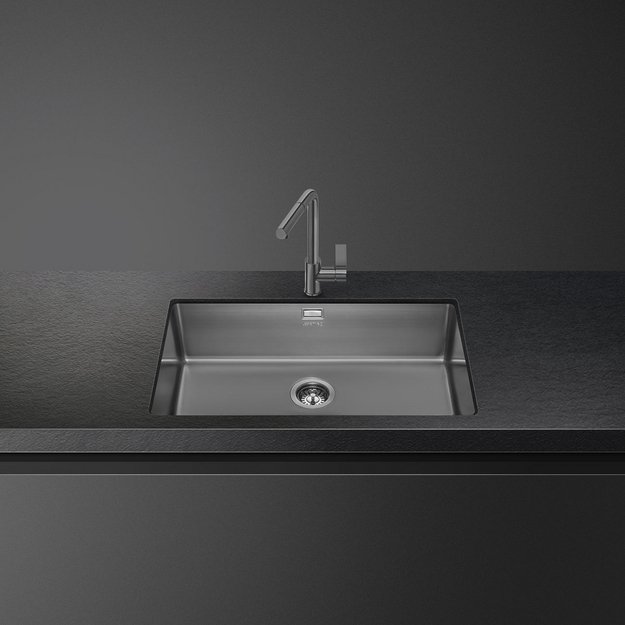 Мойка Smeg Mira VSTR71DKX темная нержавеющая сталь (фото 3) Мойка Smeg Mira VSTR71DKX темная нержавеющая сталь (preview 3)