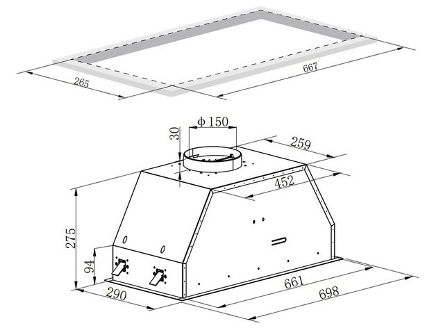 Встраиваемая вытяжка Zigmund Shtain K 019.7 B (preview 5)