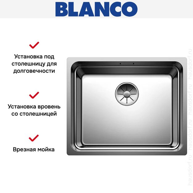 Мойка BLANCO ETAGON 500-IF/A нержавеющая сталь (preview 9)