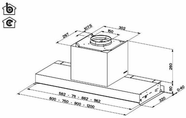 Вытяжка Faber IN-NOVA ZERO DRIP LITE A90 BK (preview 7)