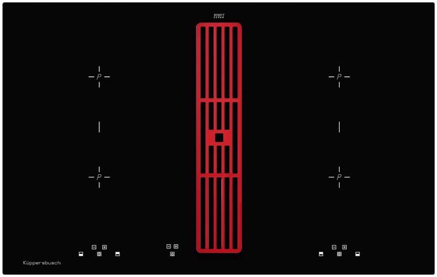 Индукционная варочная панель с вытяжкой Kuppersbusch KMI 8500.0 SR Hot Chili (preview 1)