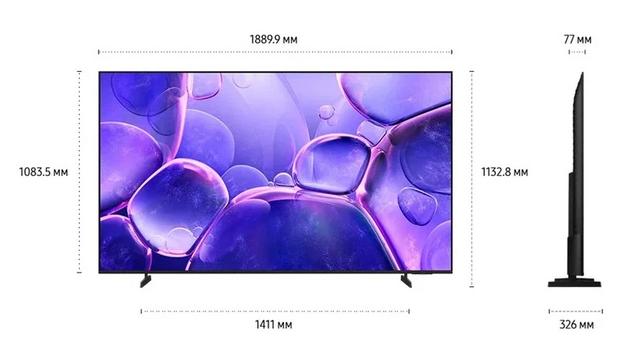 Телевизор Samsung UE85U8000FUXRU 85" (216 см) 2025 черный (preview 8)