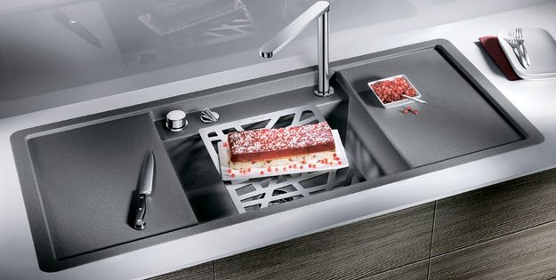 Мойка Blanco ALAROS 6S (с черной доской) SILGRANIT клапан-автомат InFino® антрацит (фото 2) Мойка Blanco ALAROS 6S (с черной доской) SILGRANIT клапан-автомат InFino® антрацит (preview 2)