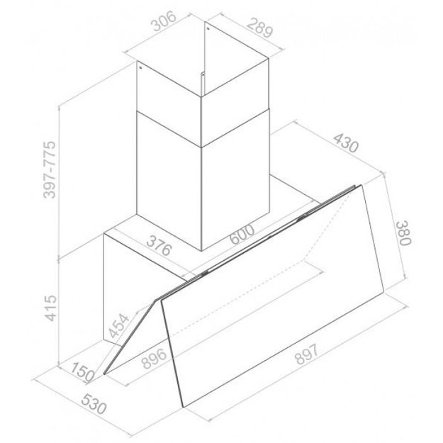 Вытяжка Pando P-725/90 CR.NEGRO 850 (фото 3) Вытяжка Pando P-725/90 CR.NEGRO 850 (preview 3)