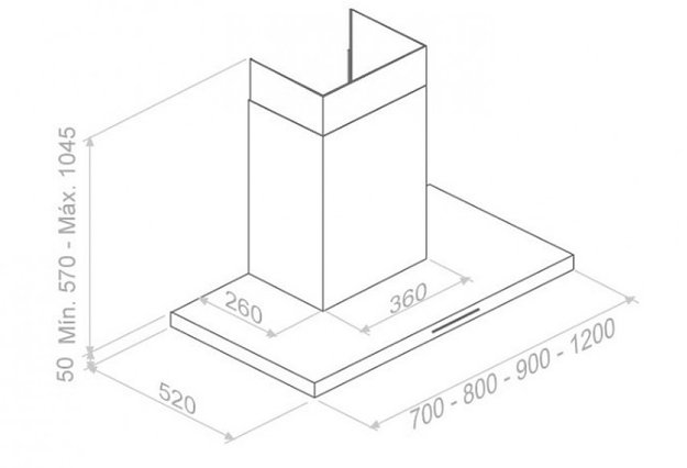 Вытяжка Pando P-401/120 IX 850 SEC 230/50 (preview 4)