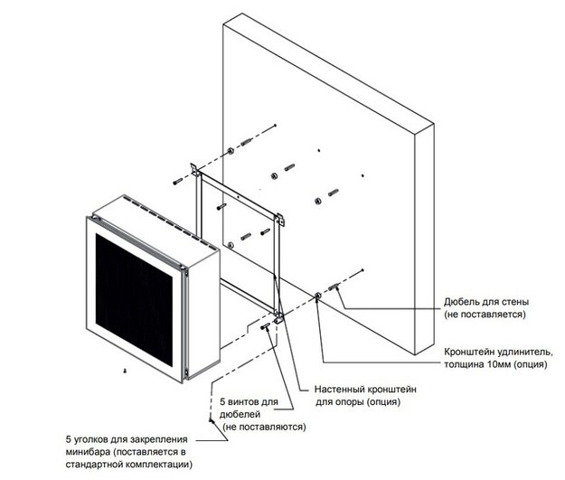 Настенный минибар Indel B FLYINGBAR (дверной упор справа) (preview 8)