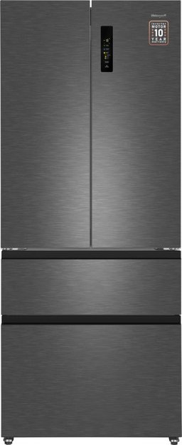 Отдельностоящий холодильник Weissgauff WFD 450 Built-in Inverter NoFrost Dark Inox (preview 1)