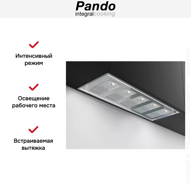 Встраиваемая вытяжка Pando GTI/810 INOX V.850 SEC (фото 7) Встраиваемая вытяжка Pando GTI/810 INOX V.850 SEC (preview 7)