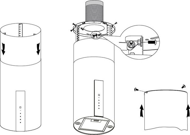 Вытяжка Korting KHA 35808 DN Cylinder (preview 3)